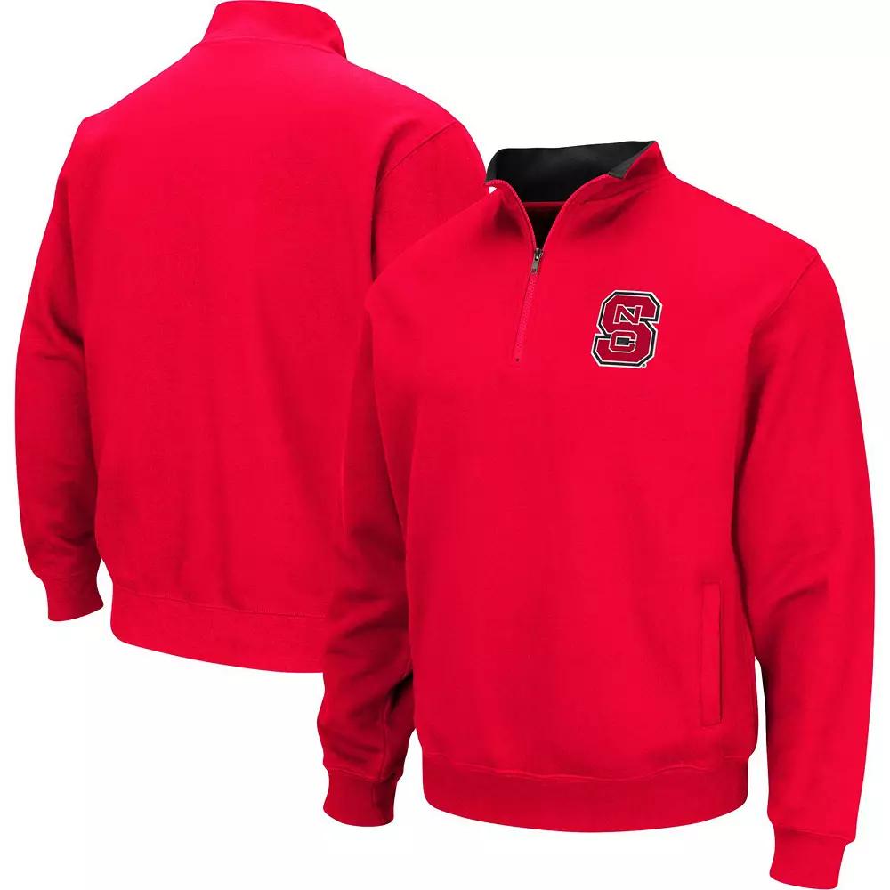 Men's Colosseum Red NC State Wolfpack Tortugas Quarter-Zip Sweatshirt,  Product Image