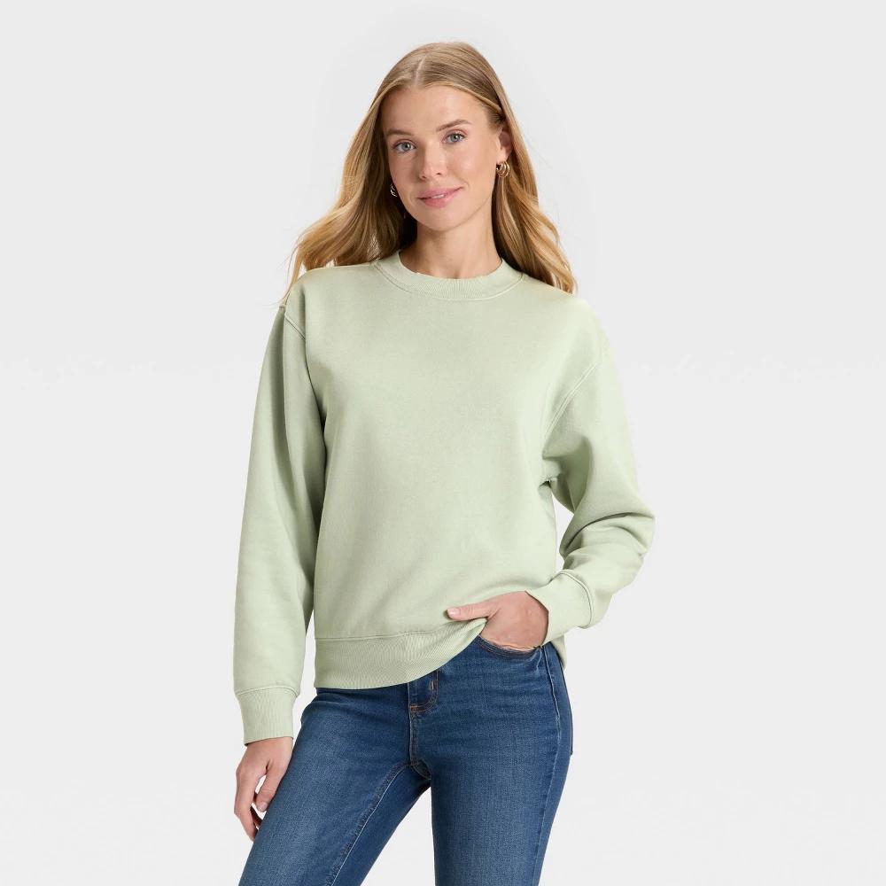 Women's Pullover Sweatshirt - Universal Thread™ Cream XS Product Image
