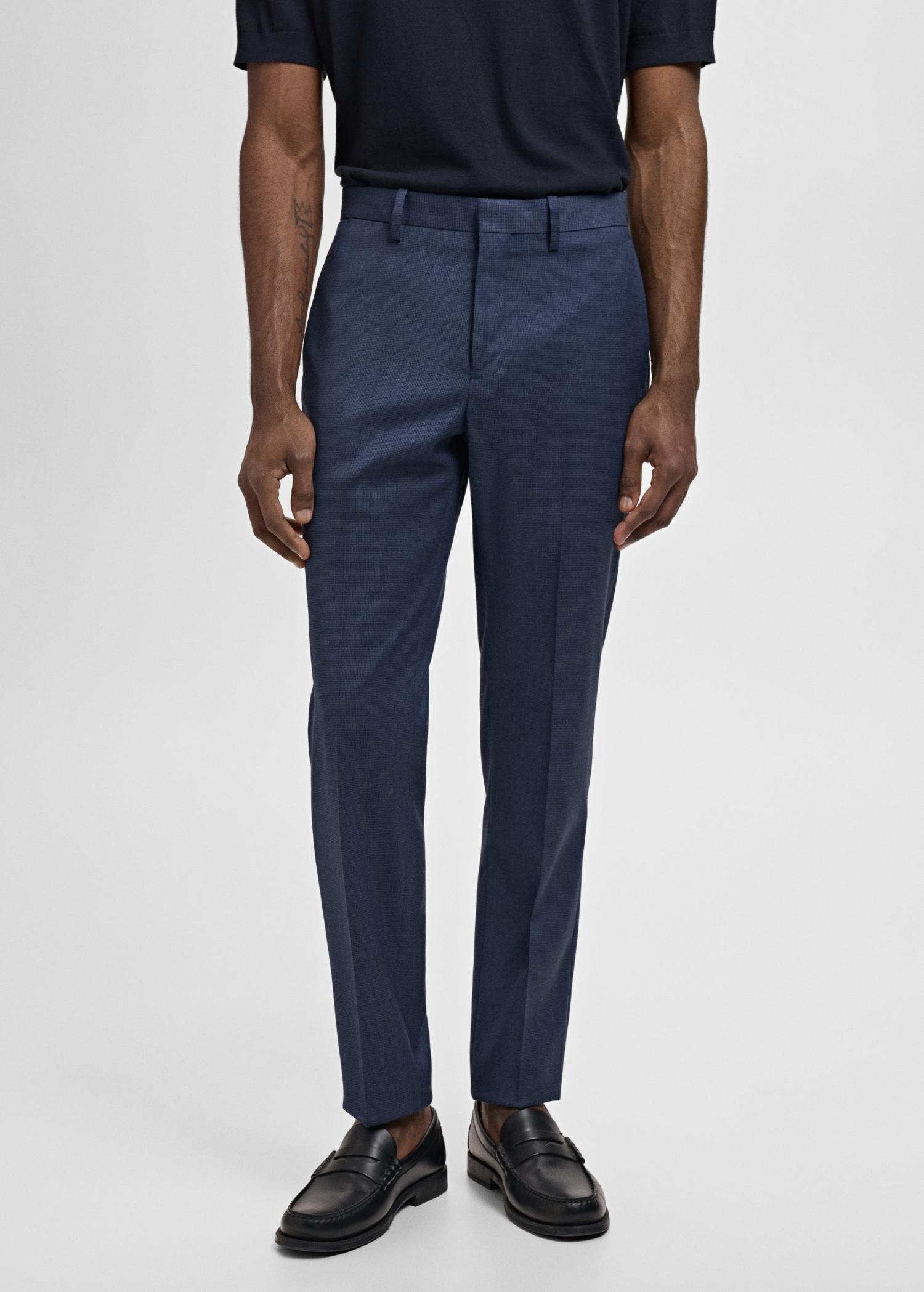 Stretch fabric super slim-fit suit trousers - Men | MANGO USA Product Image