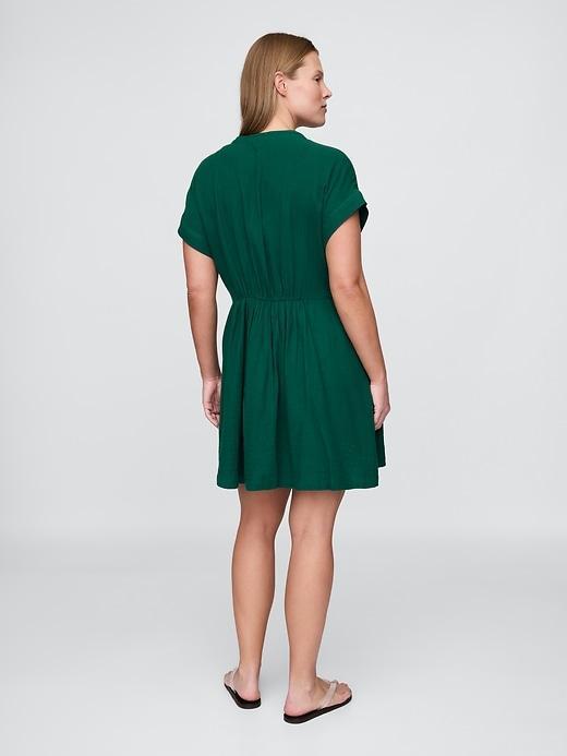 Cotton Gauze Mini Shirtdress Product Image