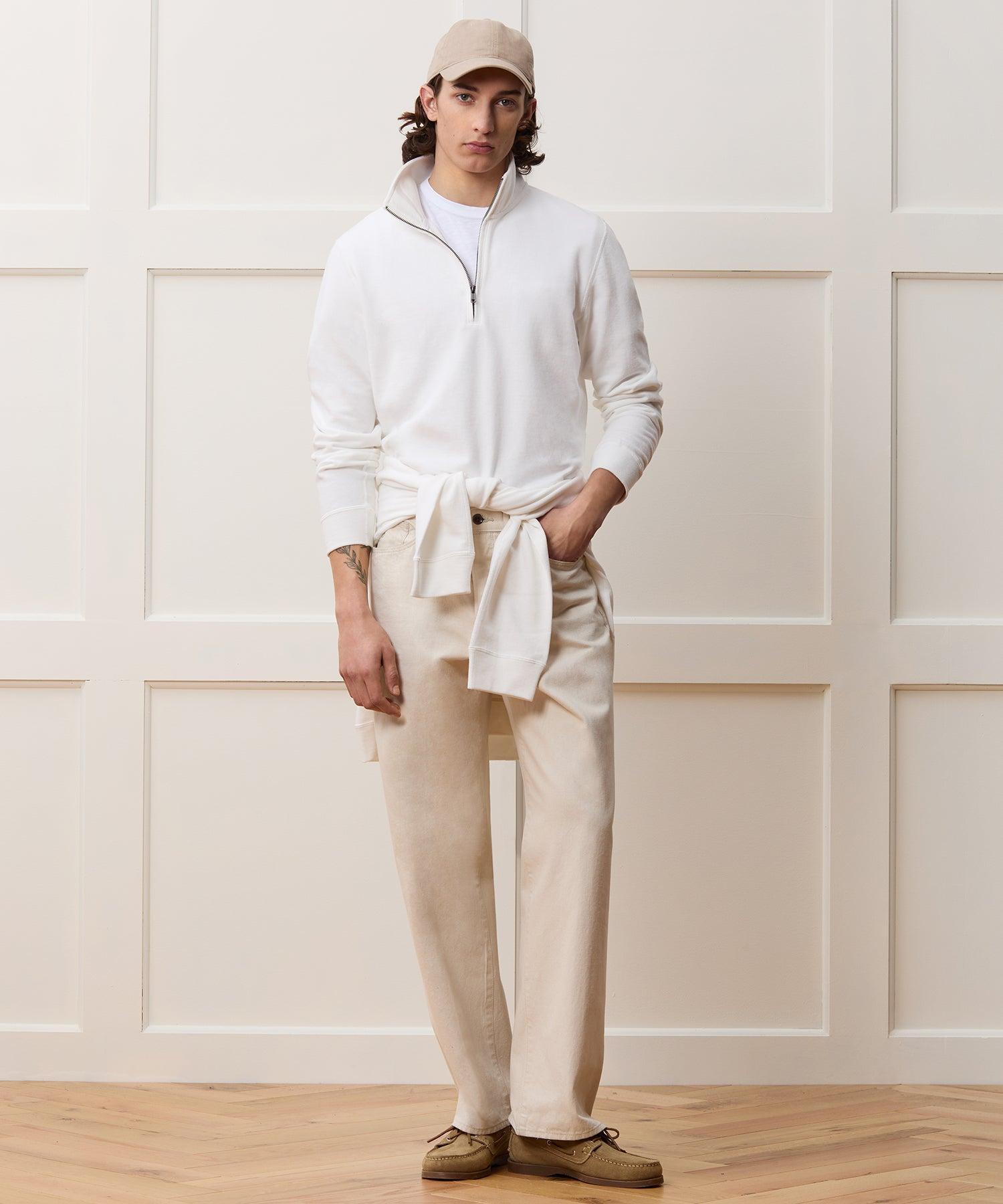 Lightweight Terry Cloth Quarter-Zip Product Image