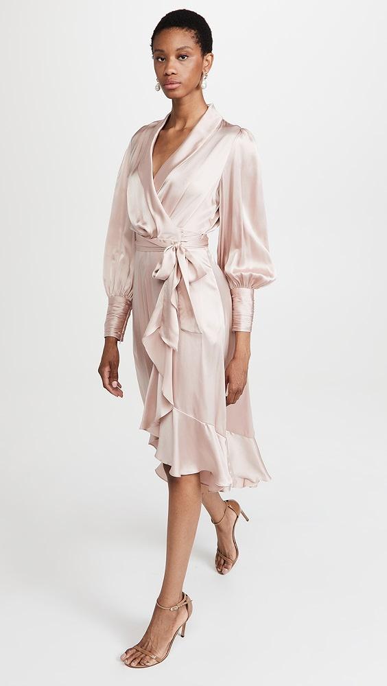 Zimmermann Silk Wrap Midi Dress | Shopbop Product Image