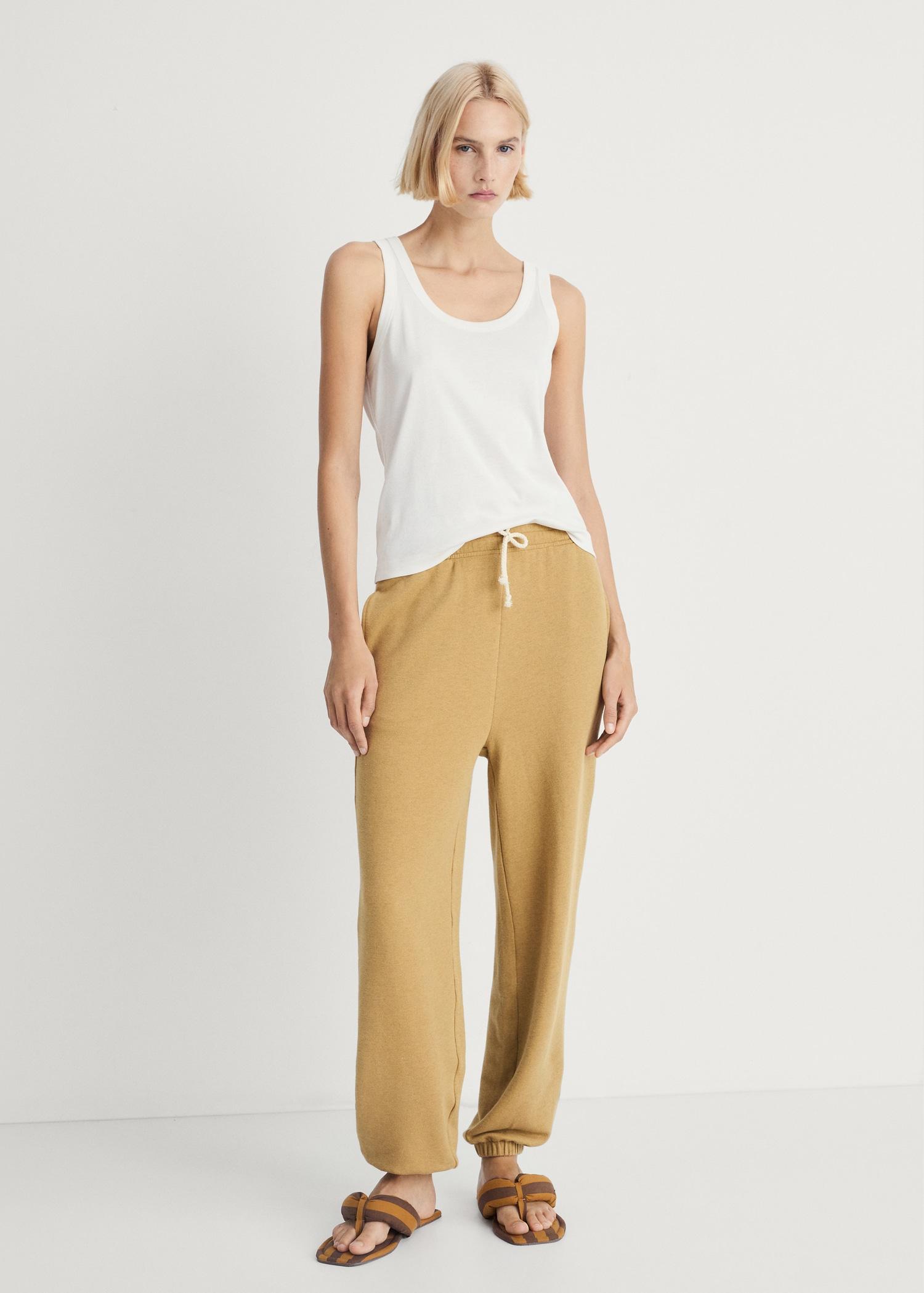 Cotton top with straps - Women | MANGO USA Product Image