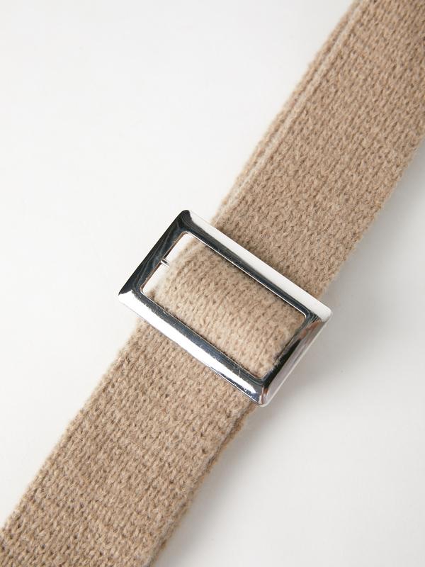 Solid Belted Knit Mini Dress Product Image