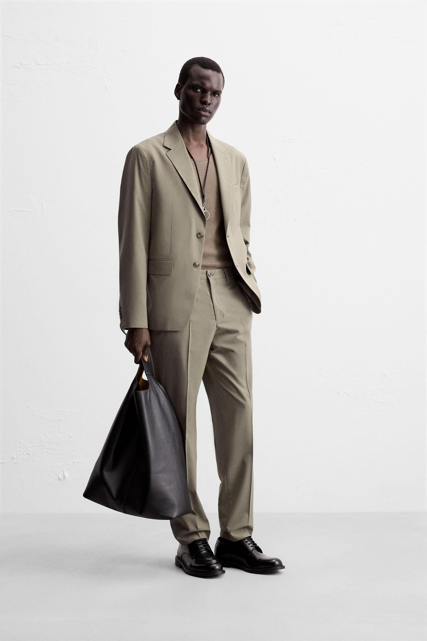 TEXTURED SUIT PANTS Product Image