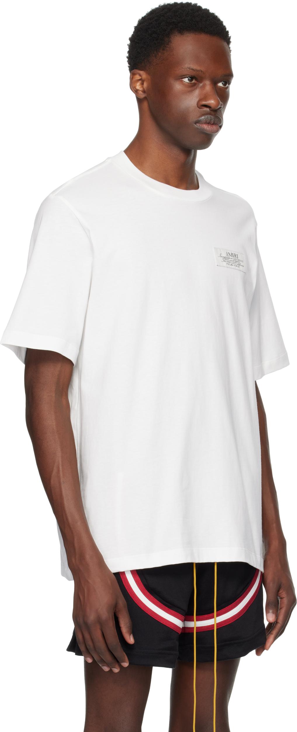 AMIRI Black Crewneck T-shirt With Logo Lettering On Front And Rear Product Image