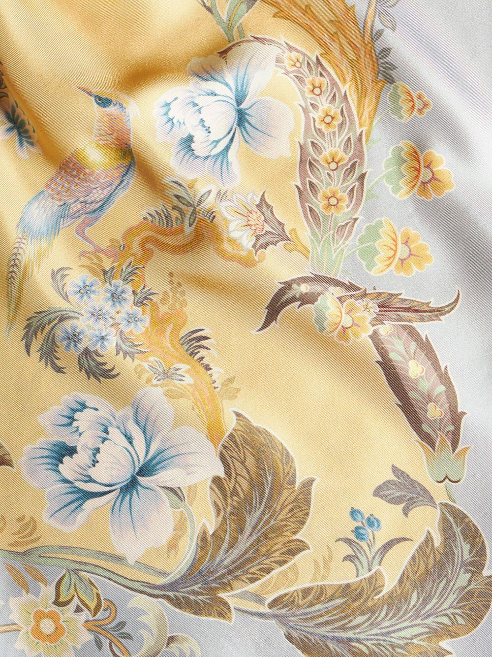 floral-print silk midi skirt Product Image