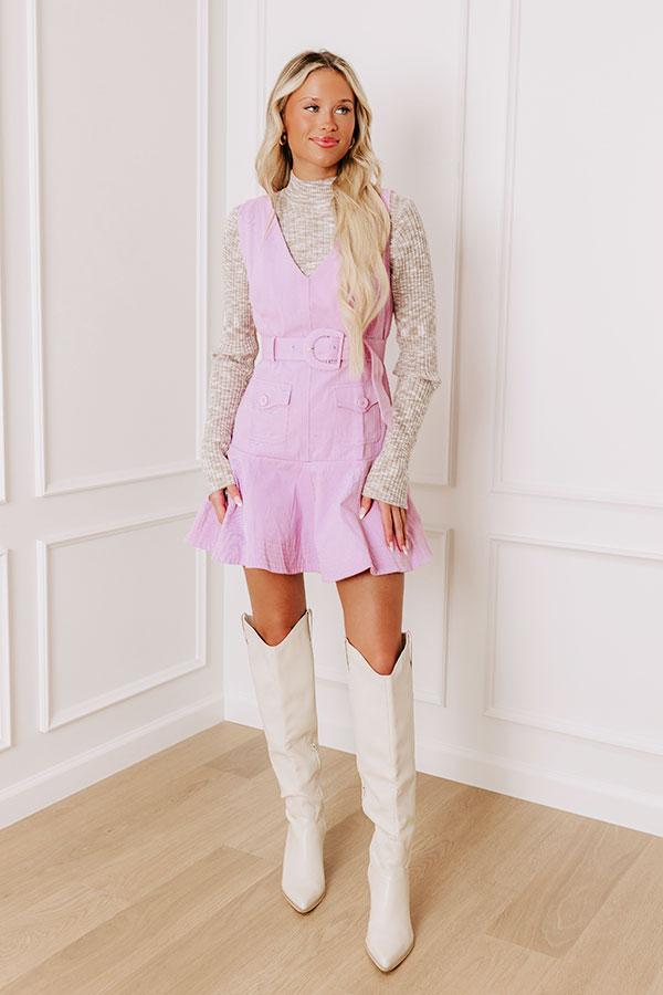 Sunlit Splendor Mini Dress in Lavender Product Image