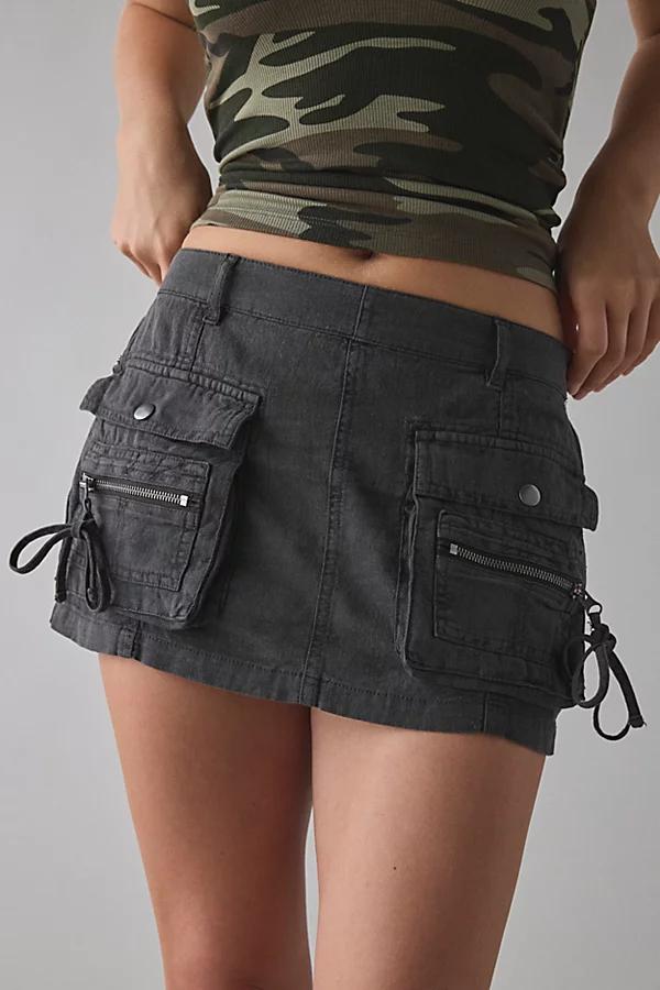 BDG Ranger Utility Linen-Blend Low-Rise Mini Skirt Womens at Urban Outfitters Product Image