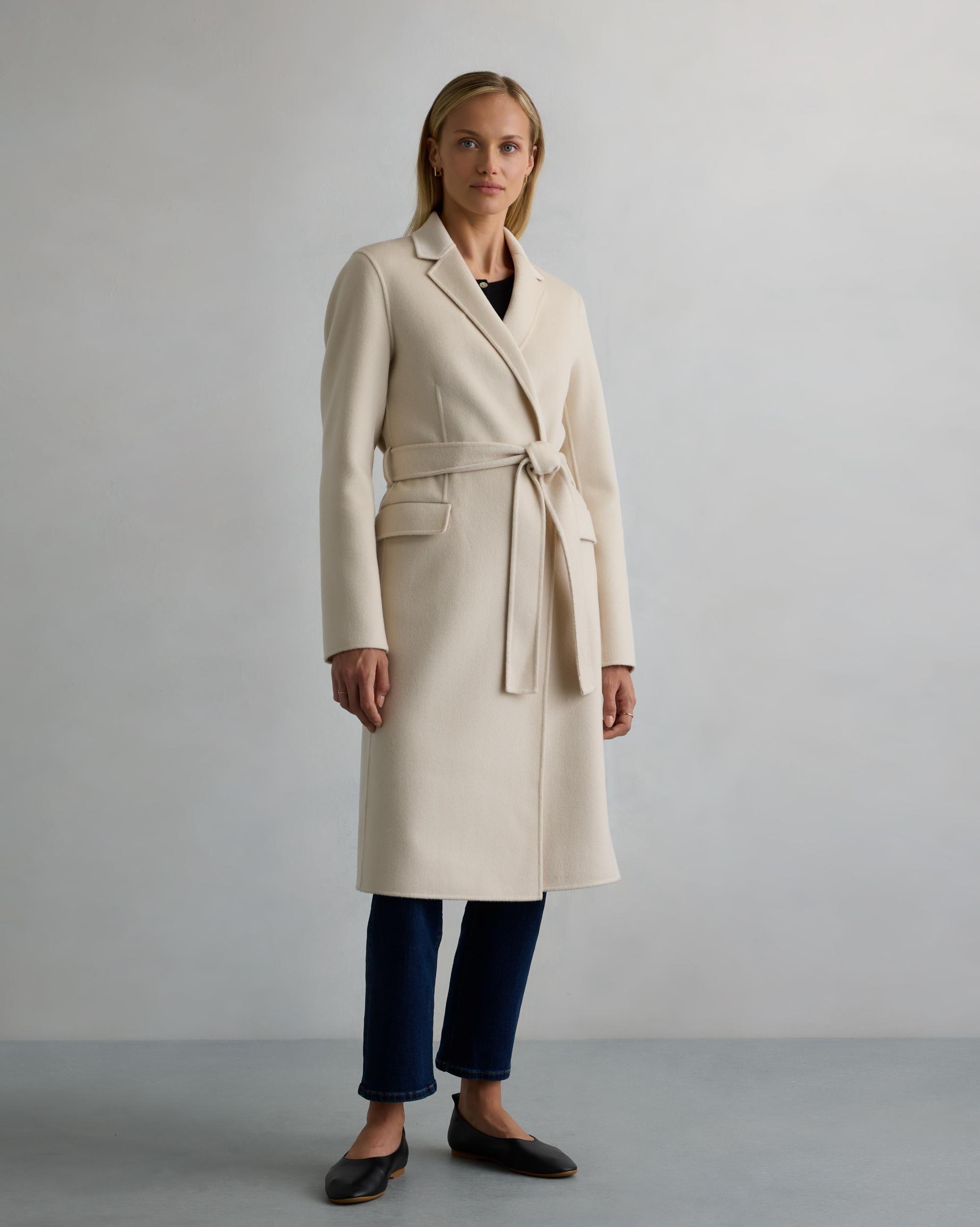 Quince | Women's 100% Mongolian Cashmere Double-Faced Wrap Coat Size XL Product Image
