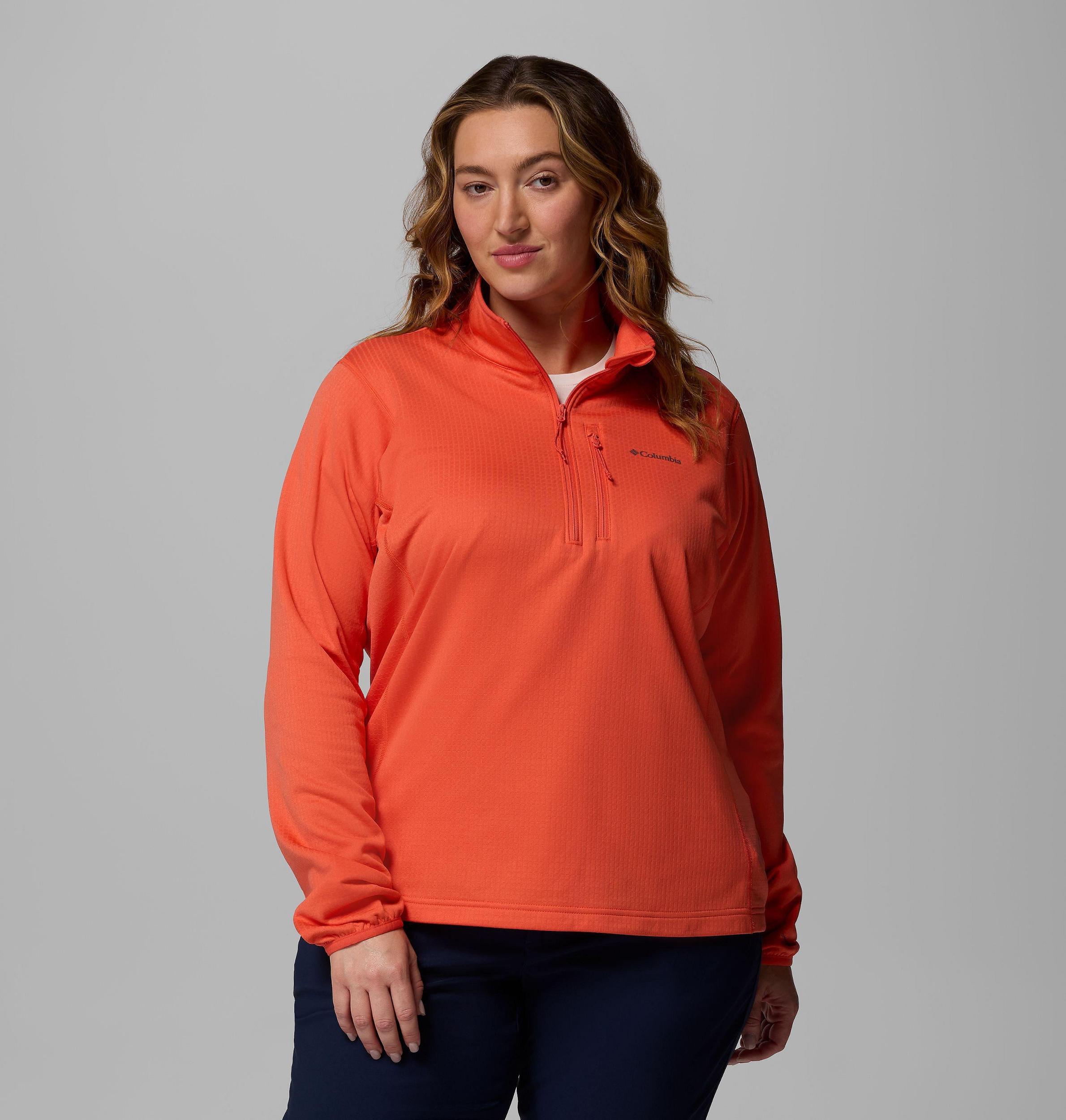 Columbia Womens Essential Hike Grid Fleece Half Zip Jacket - Plus Size- Product Image