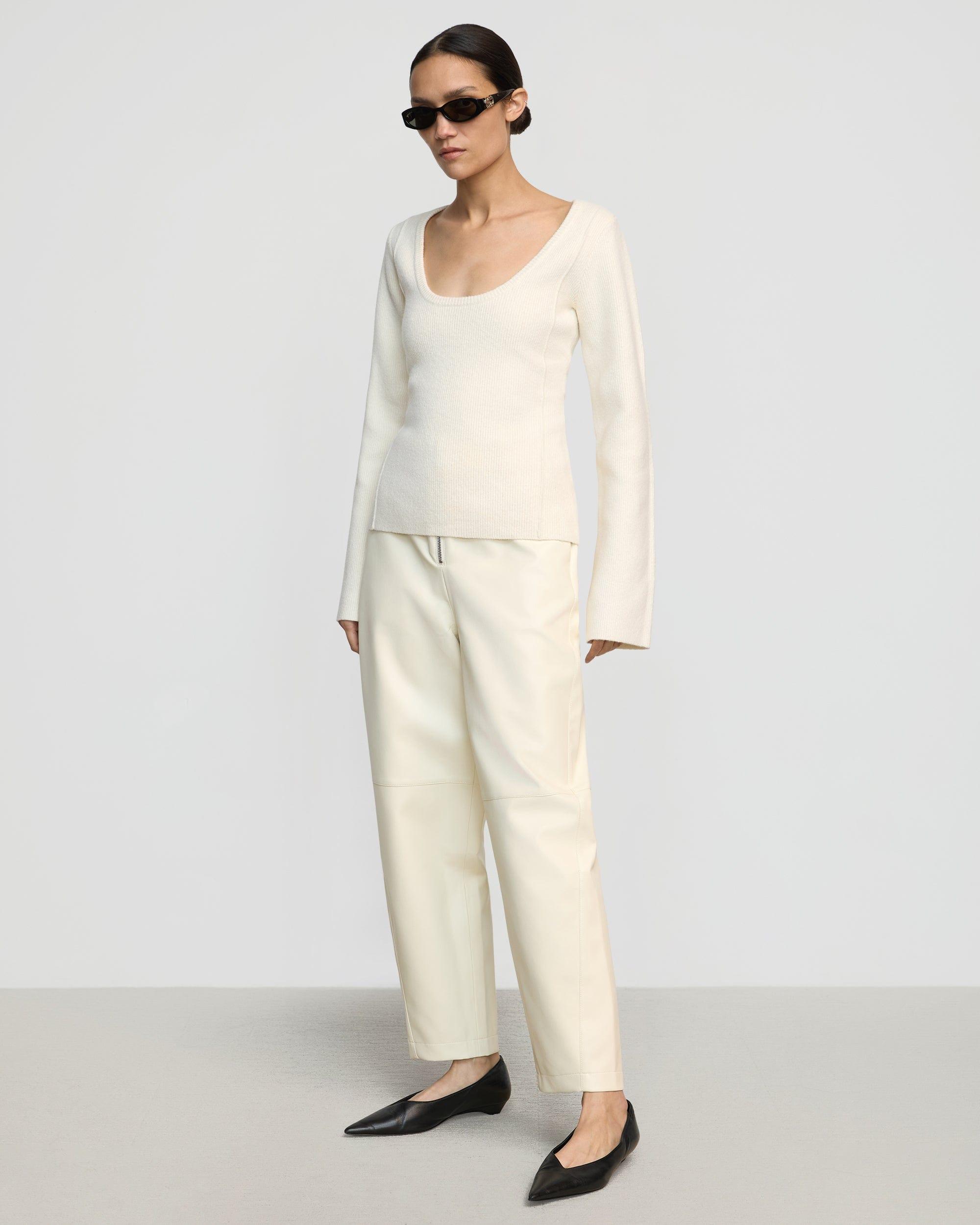 Camilla Seam-Detail Scoop-Neck Sweater Product Image