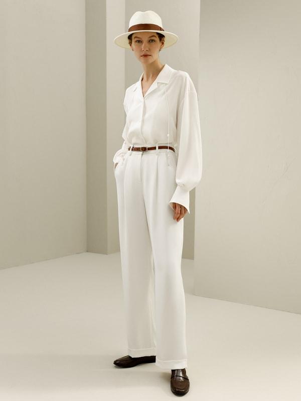 Tie-Detailed Silk Blouse Product Image