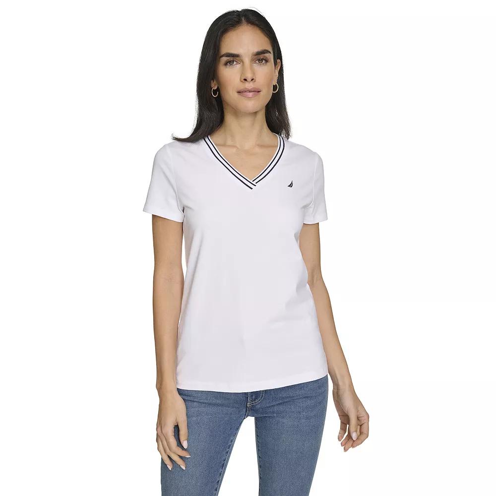 Women's Nautica Short Sleeve V-Neck Top,  Product Image