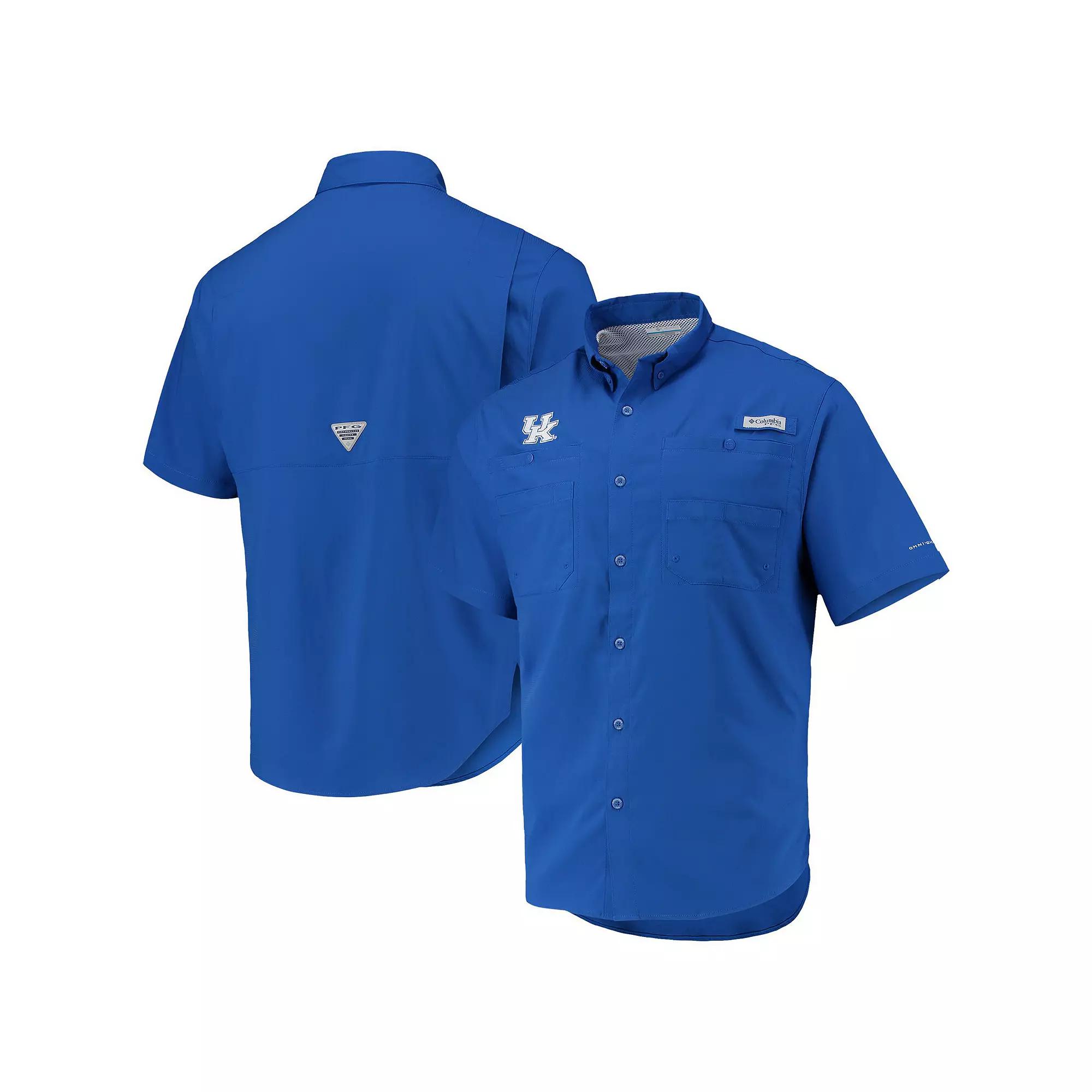 Men's Columbia Royal Kentucky Wildcats Tamiami Omni-Shade Button-Down Shirt,  Product Image