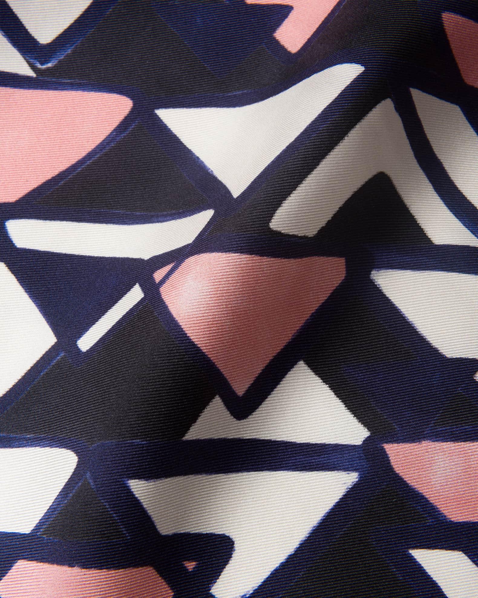 Triangle Logo Print Silk Scarf Product Image