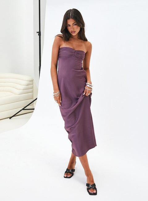 Maryska Strapless Maxi Dress Purple Product Image