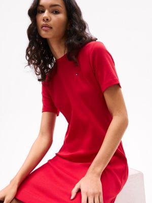 Slim Fit Solid Short-Sleeve Dress Product Image