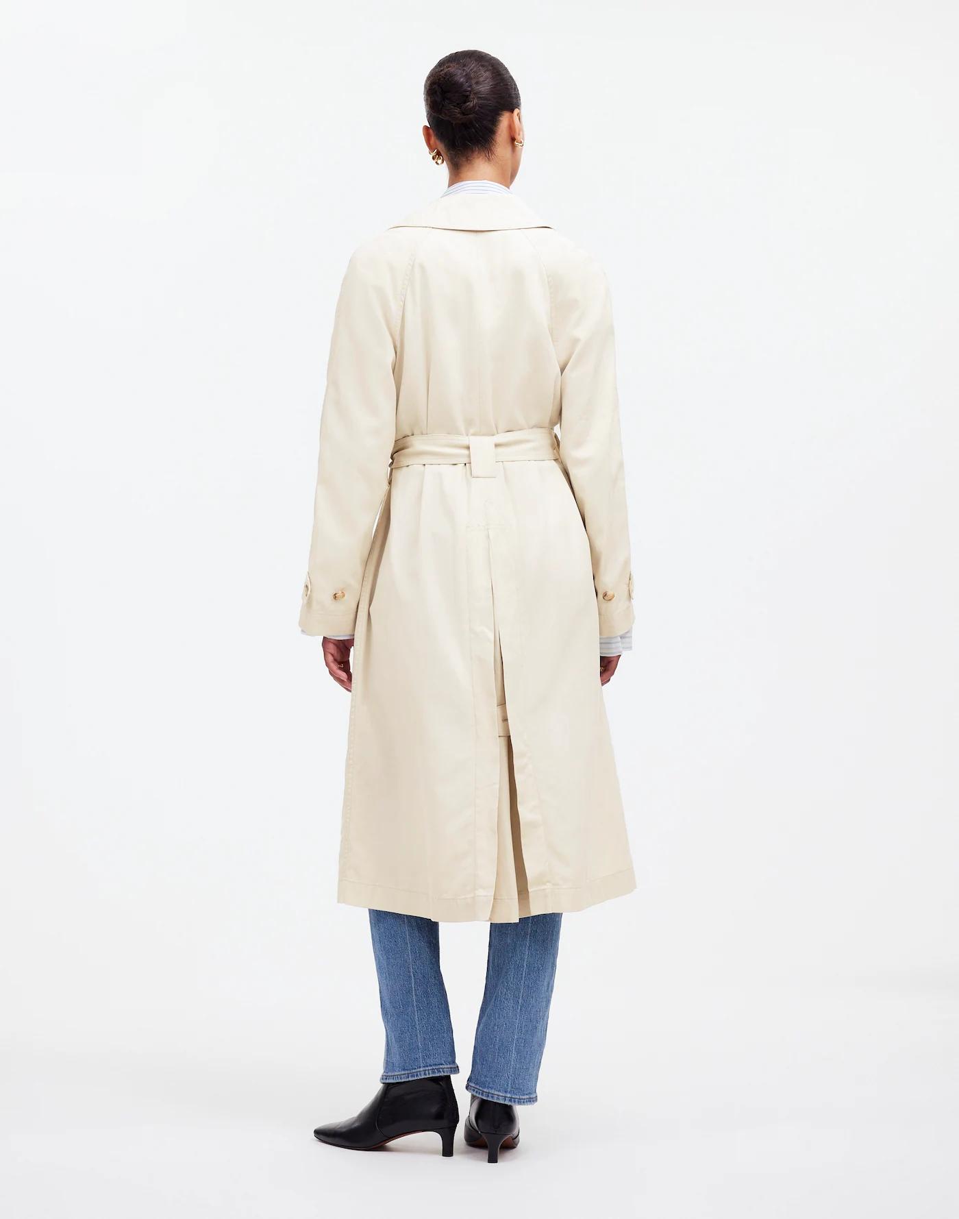 Belted Trench Coat in Drapey Twill Product Image
