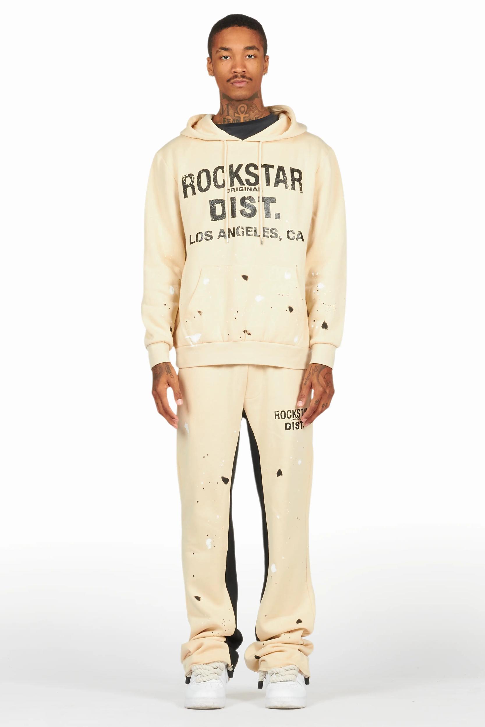 Scottie Beige Hoodie Relaxed Stacked Track Set Male Product Image