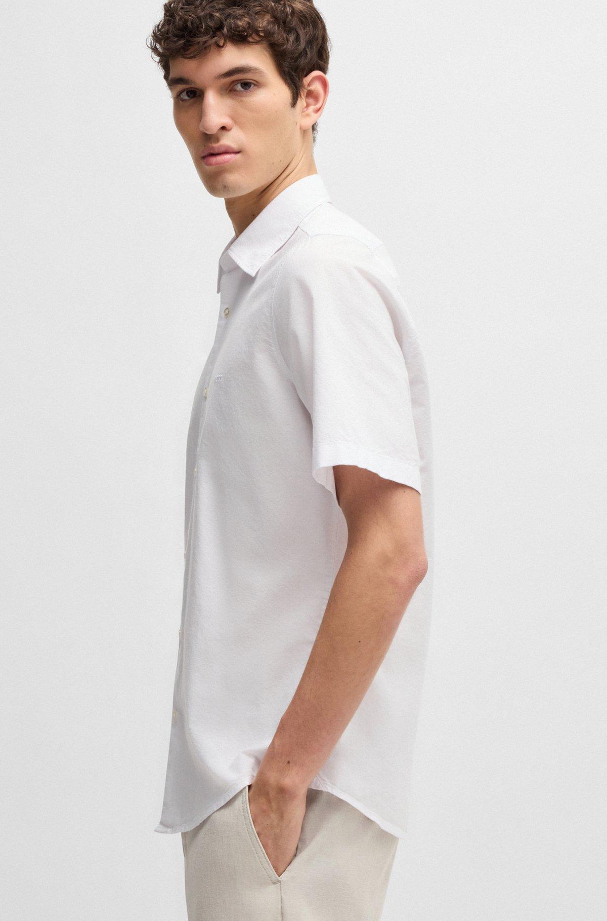 BOSS - Regular-fit shirt in Oxford cotton - White Product Image