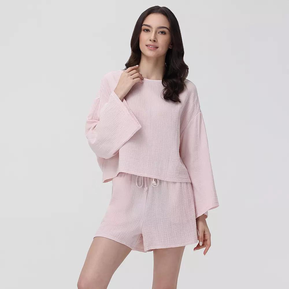 Women's Adyson Parker Long Sleeve Top and Shorts Set, Girl's,  Product Image