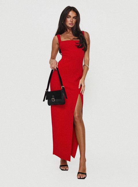 Bombshell Maxi Dress Red Product Image