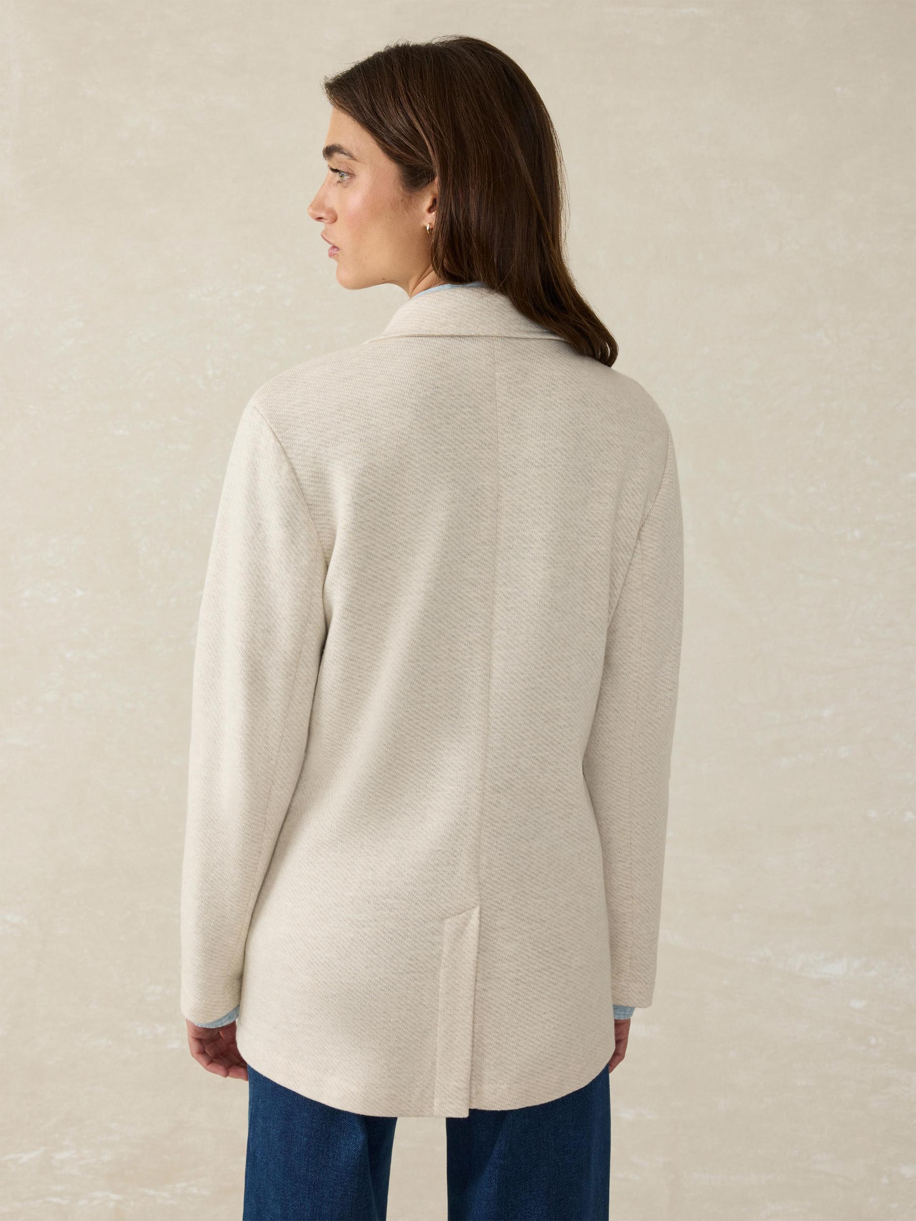 Inlet Knit Blazer - Light Oatmeal Melange Female Product Image