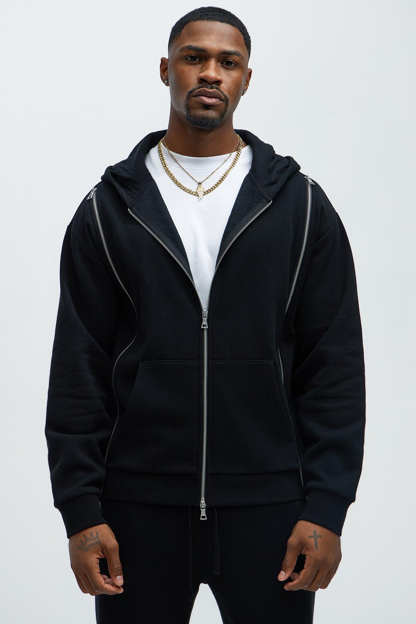 Tyson Stay Away Zip Up Hoodie - Black Product Image