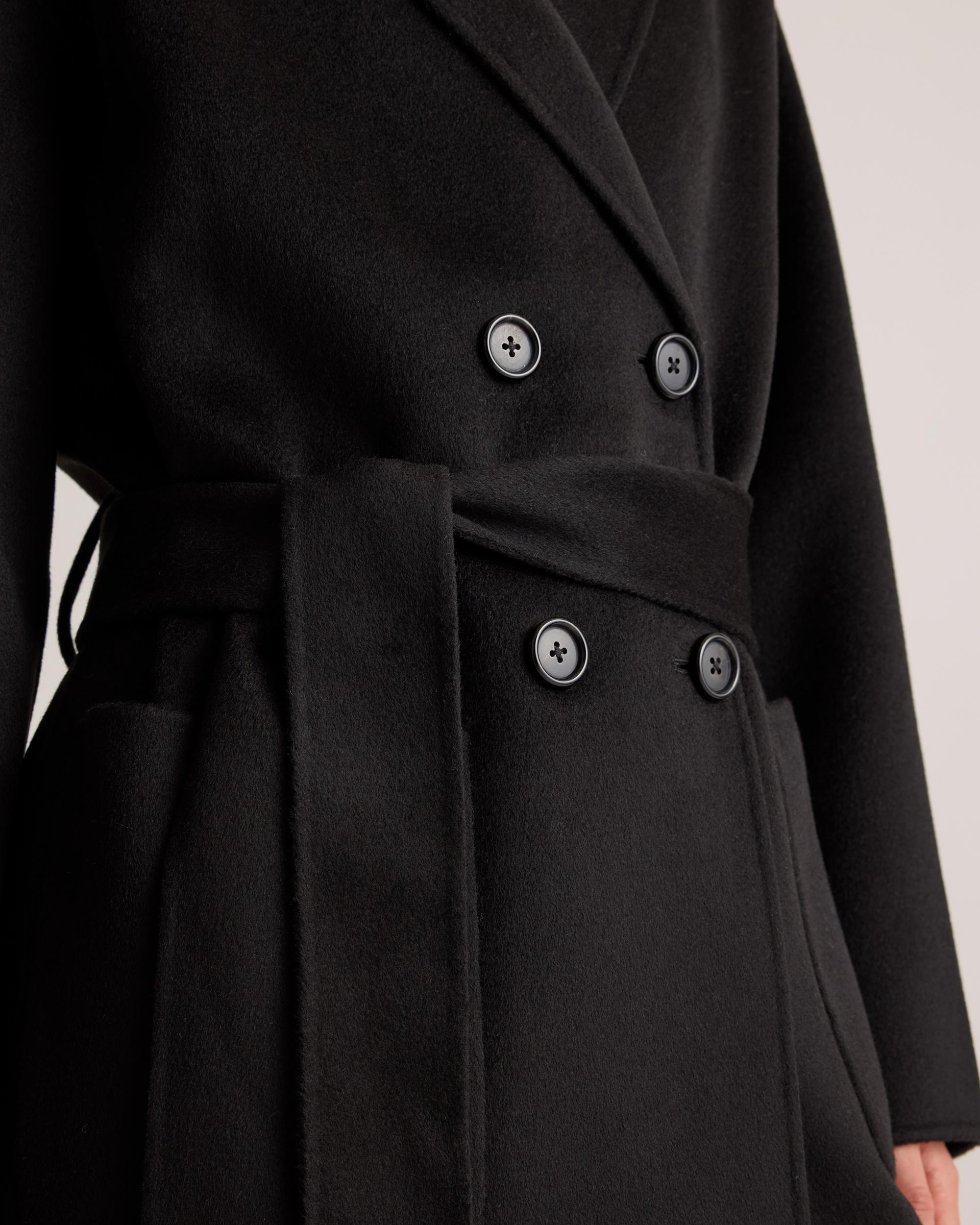 Quince | Women's 100% Mongolian Cashmere Double-Faced Double-Breasted Wrap Coat Product Image