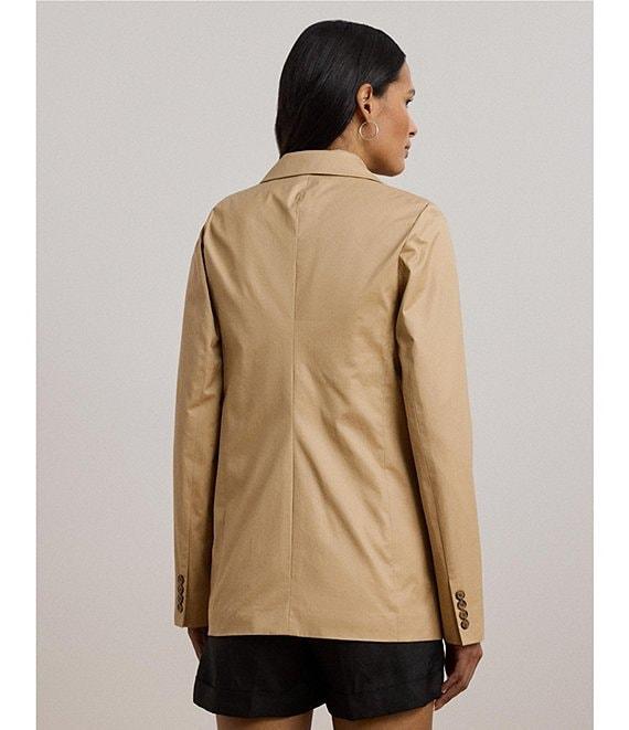 Lauren Ralph Lauren Double-Breasted Cotton Twill Blazer Product Image