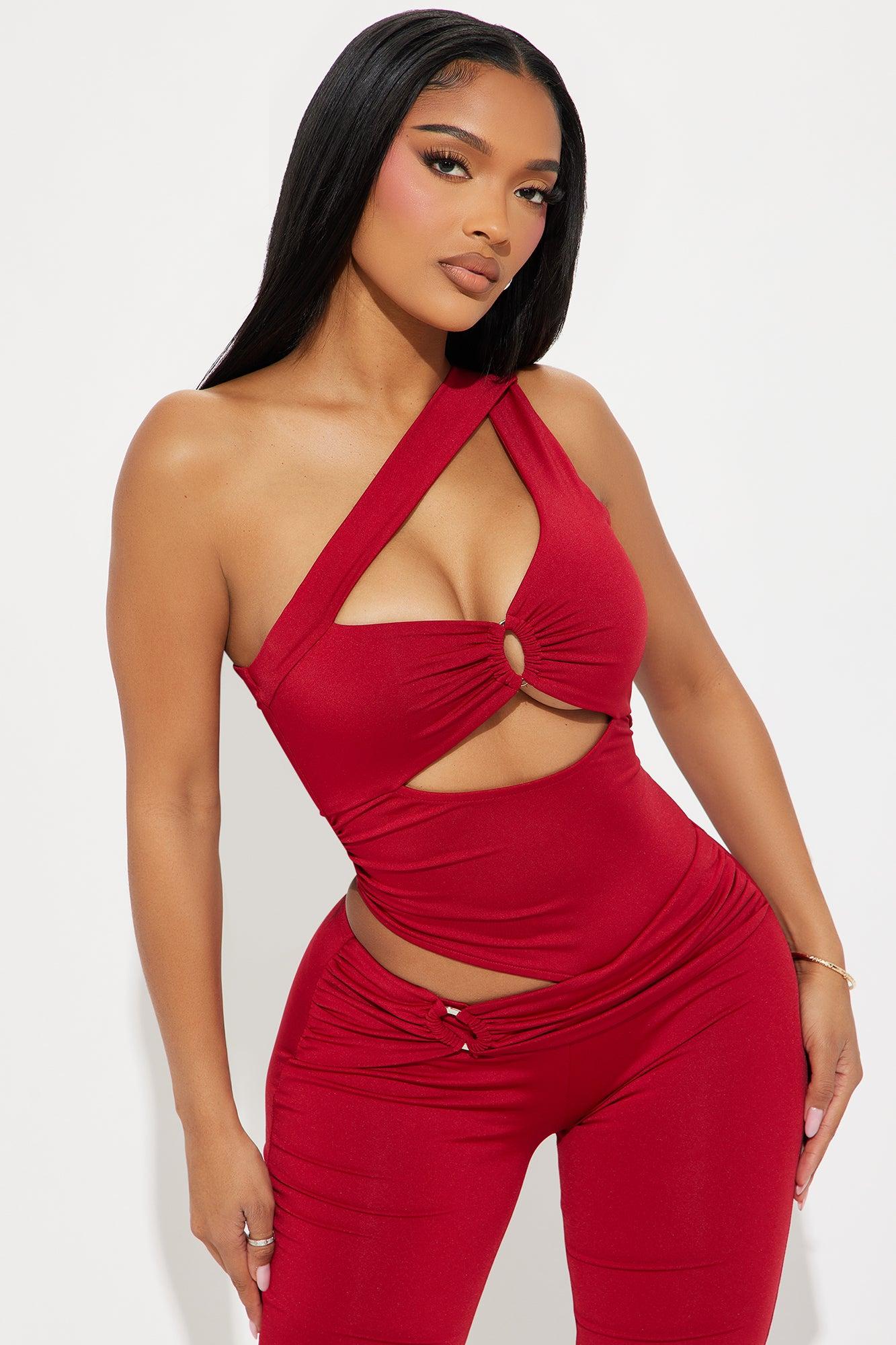 Lara Cut Out Jumpsuit - Red Product Image