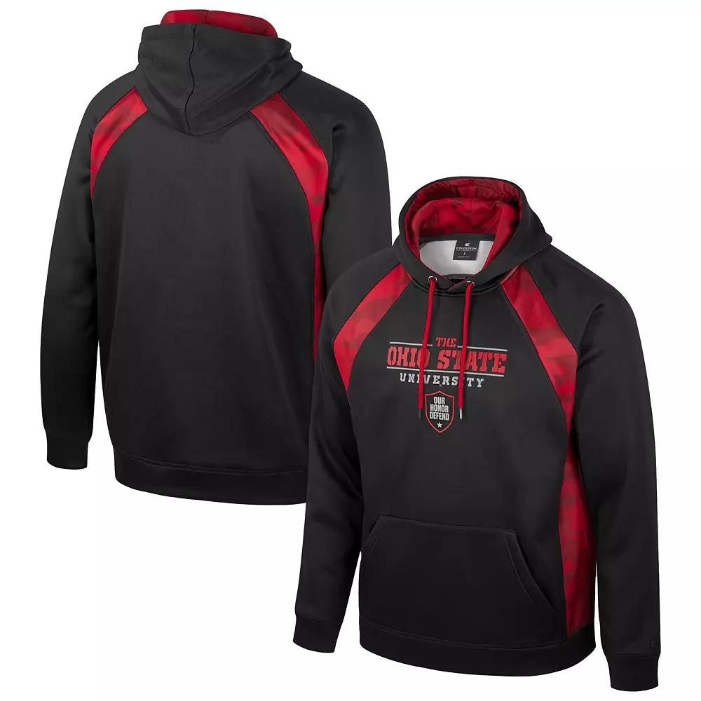 Men's Colosseum  Black Ohio State Buckeyes Big & Tall On Honor Pullover Hoodie, Size: 2XB Product Image