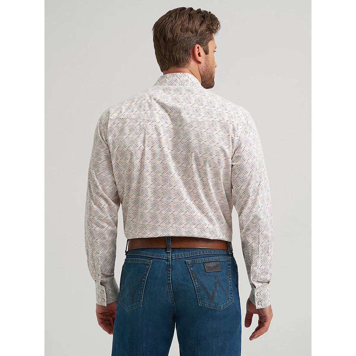 Men's 20X® Competition Advanced Comfort Long Sleeve Two Pocket Western Snap Shirt in Brown Scribble Product Image