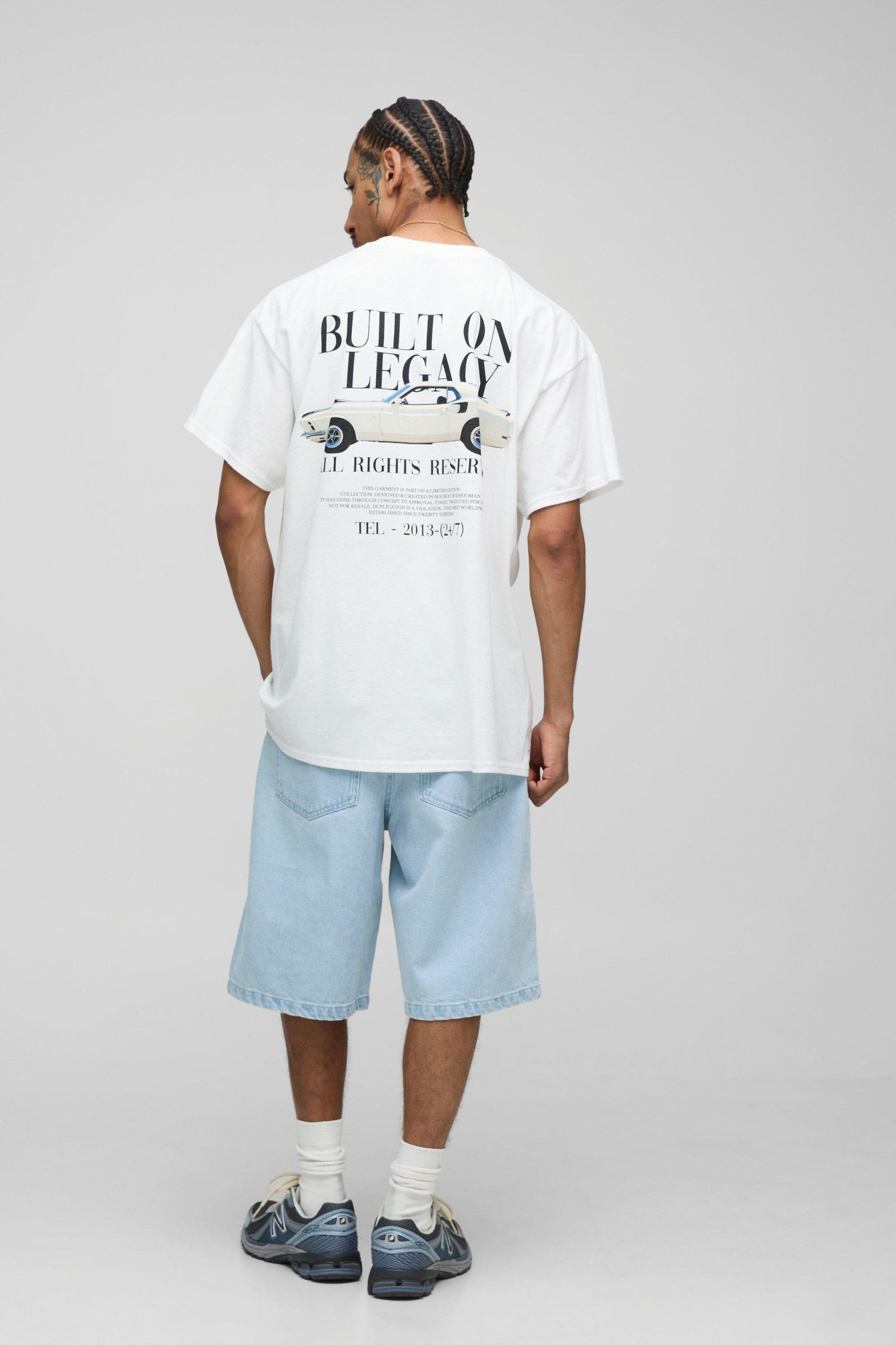 Oversized Built On Legacy Car Graphic T-Shirt | boohooMAN USA Product Image