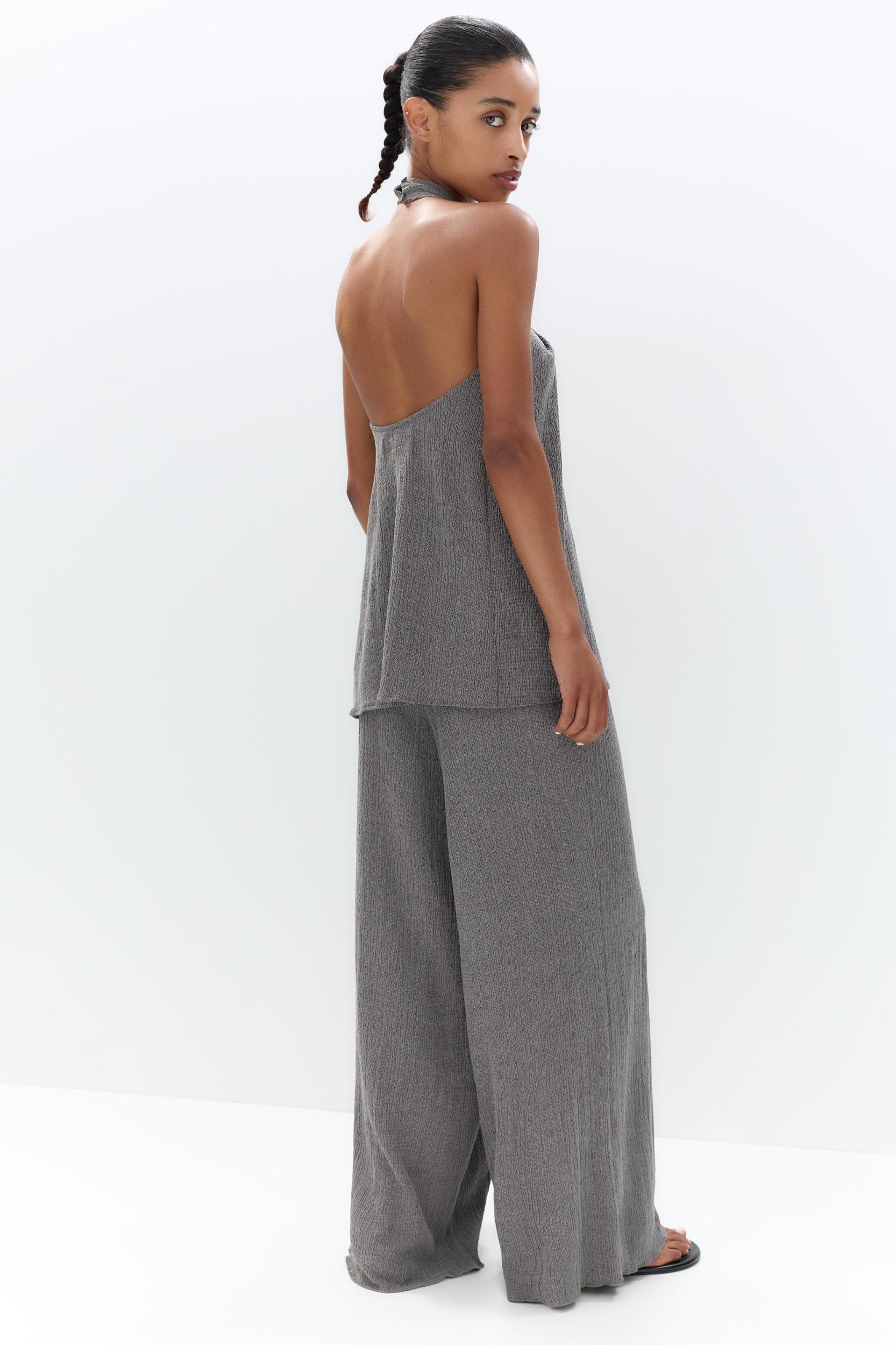 Rustic wide-leg pants Product Image