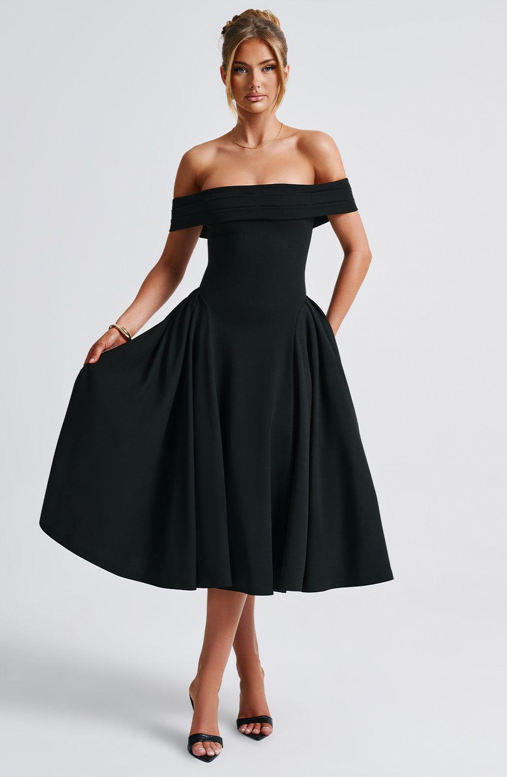 Miranda Midi Dress - Black Product Image