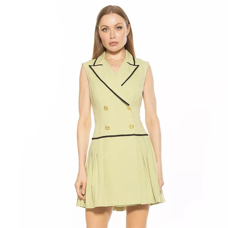 Women's ALEXIA ADMOR Lilyana Piping Collar Dropped Waist Fit & Flare Mini Dress,  Product Image