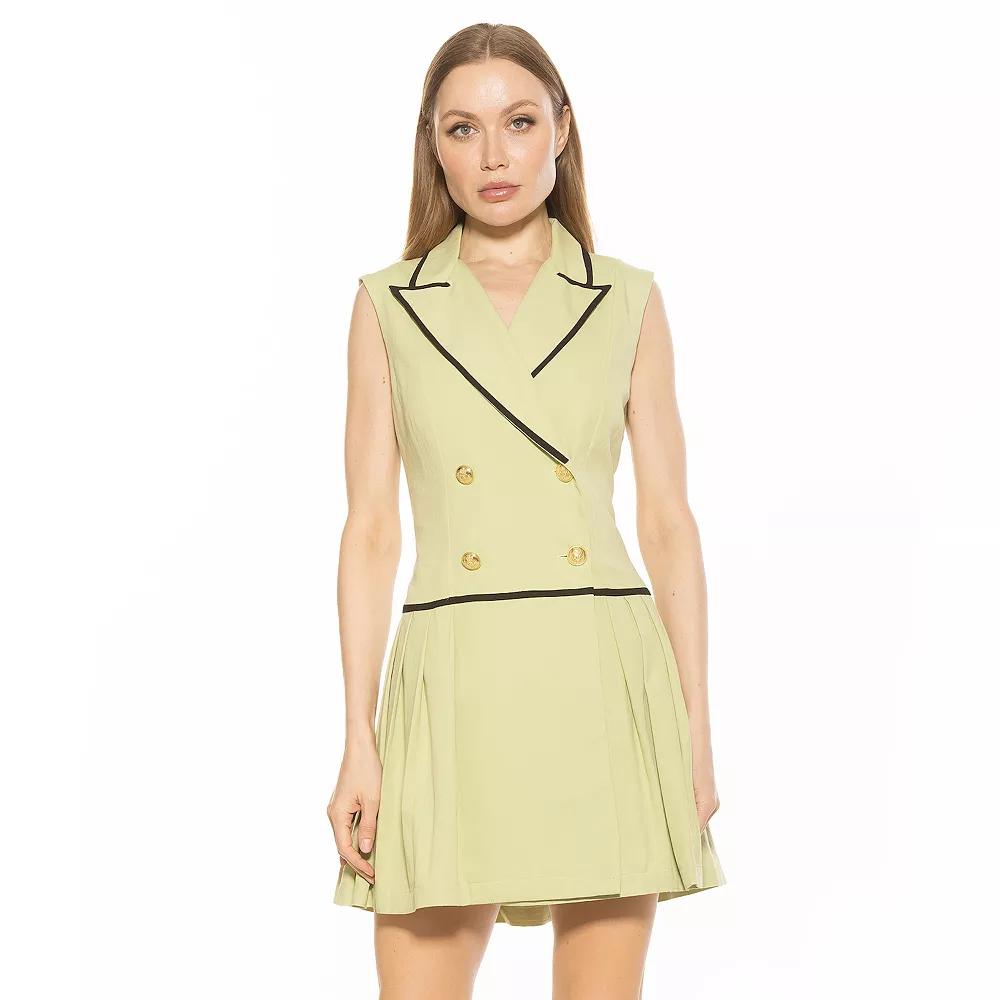 Women's ALEXIA ADMOR Lilyana Piping Collar Dropped Waist Fit & Flare Mini Dress,  Product Image