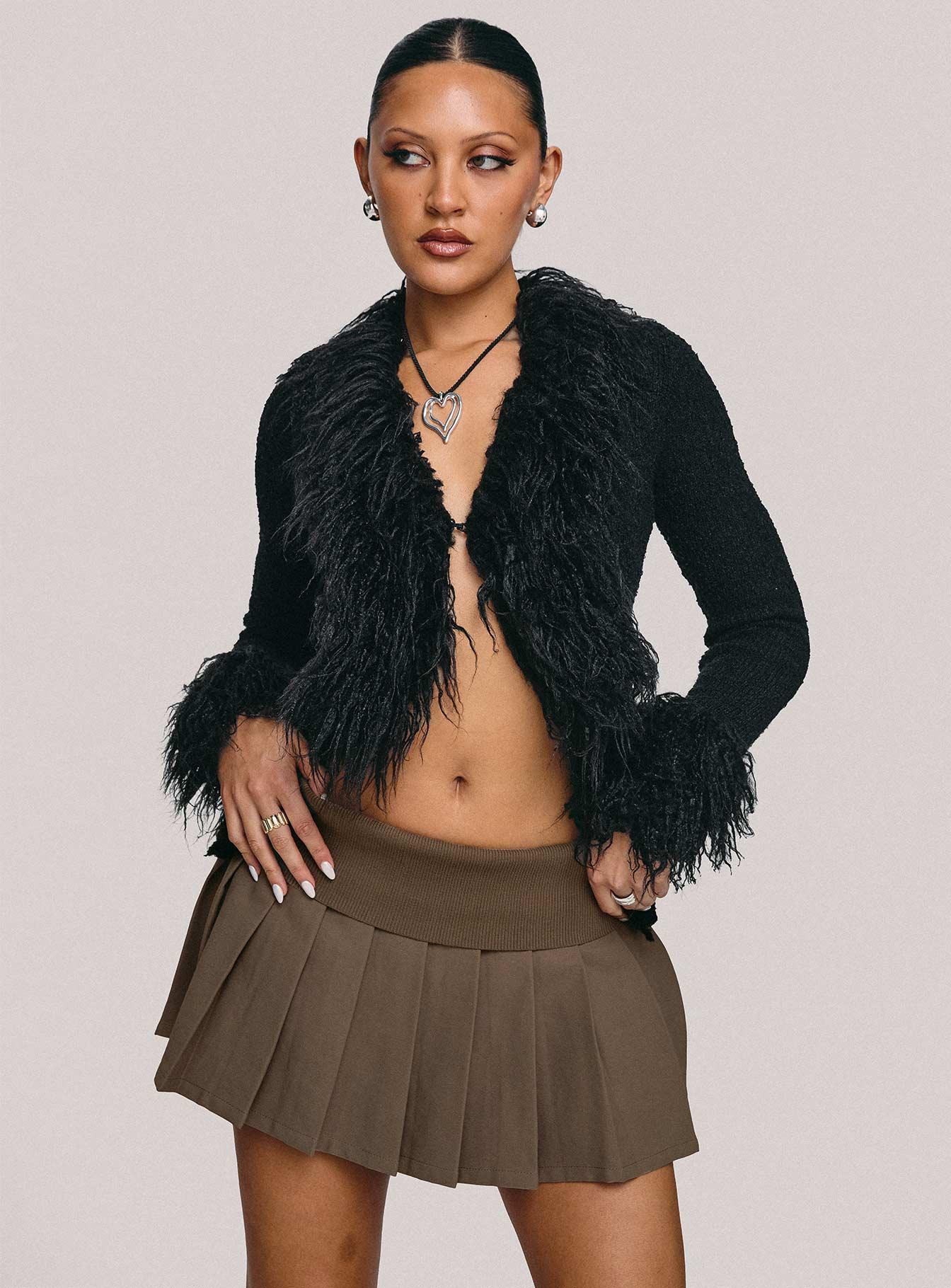Fantasies Pleated Mini Skort Grey Product Image
