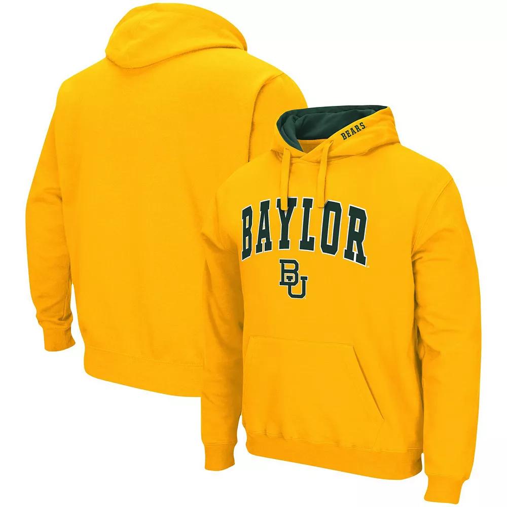 Men's Colosseum Gold Baylor Bears Arch & Logo 3.0 Pullover Hoodie,  Product Image