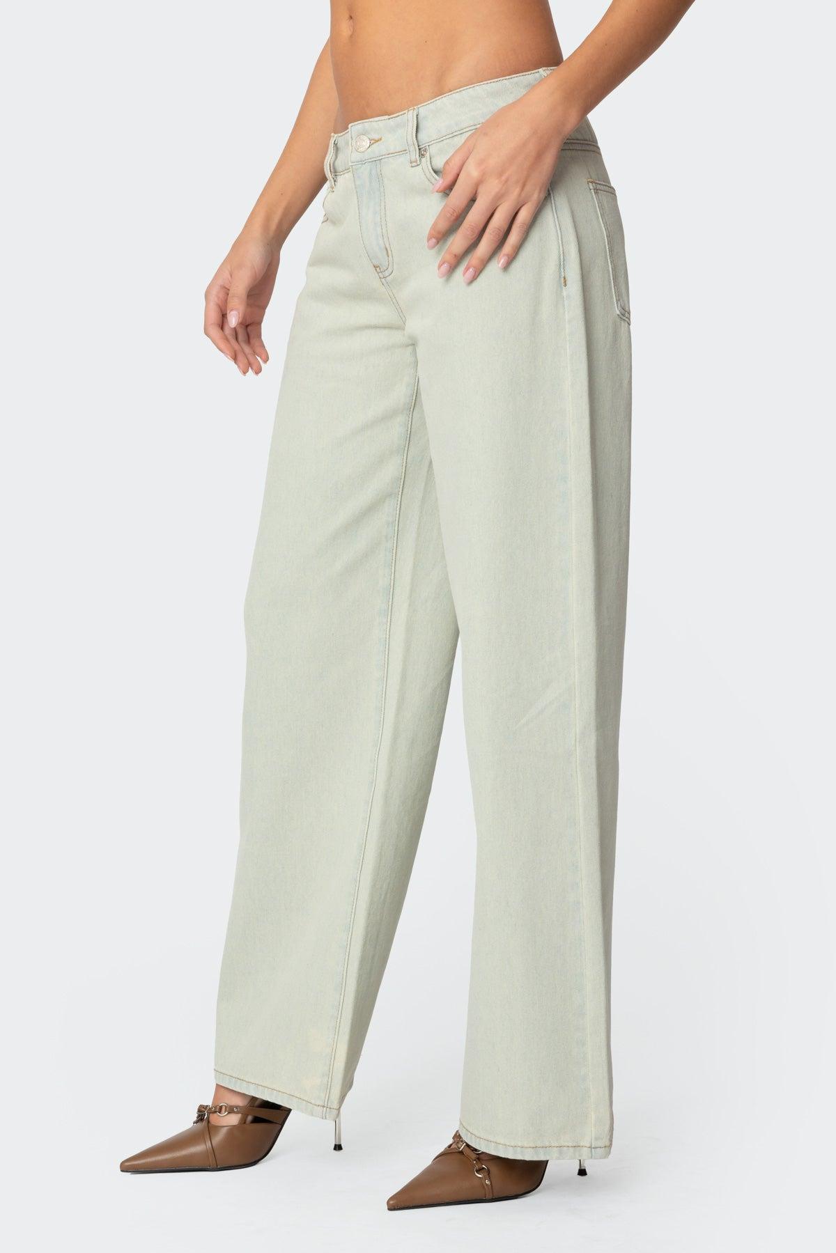 Raelynn Washed Low Rise Baggy Jeans Product Image