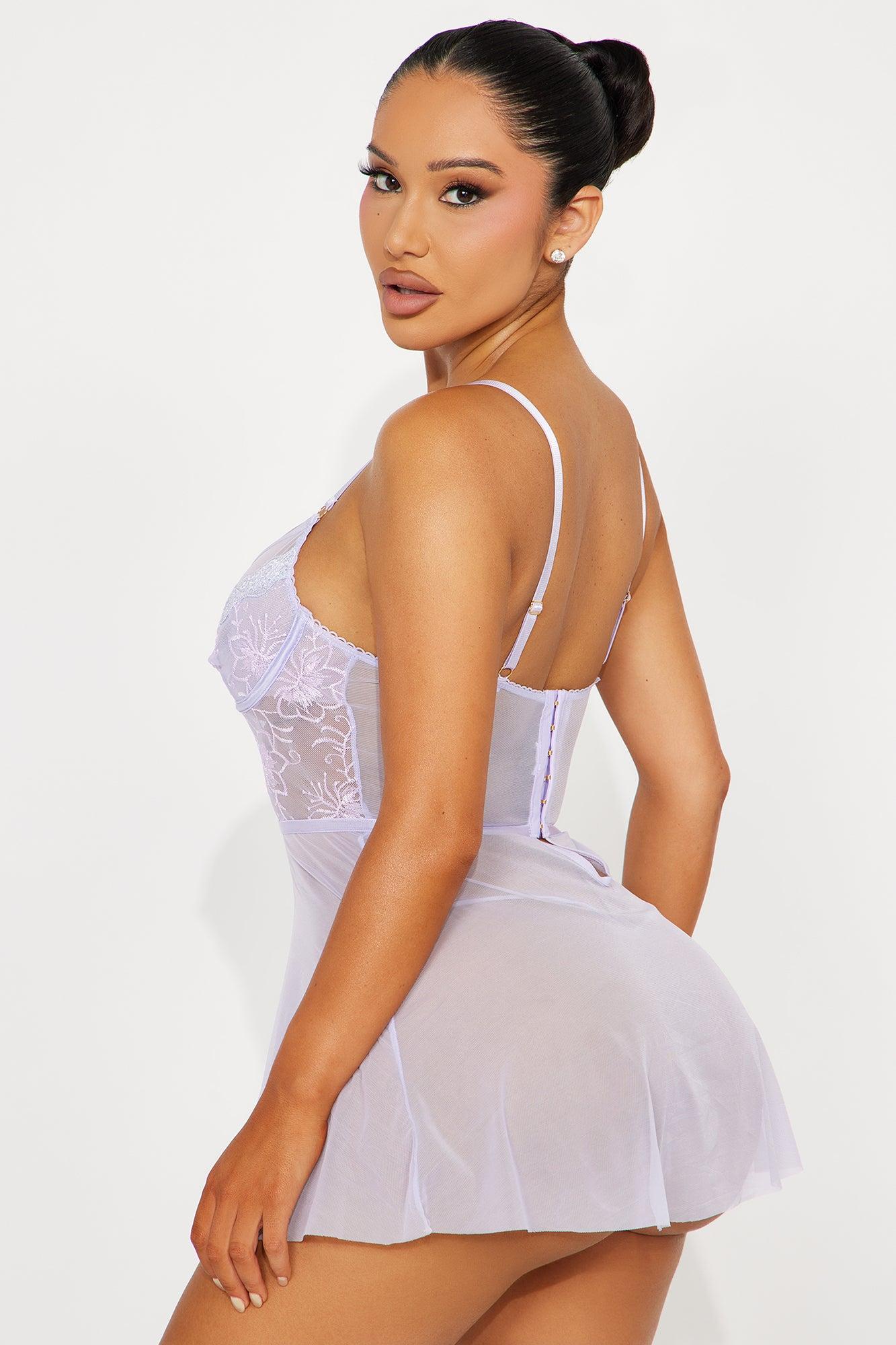 Call My Name Lace Babydoll - Lavender Product Image
