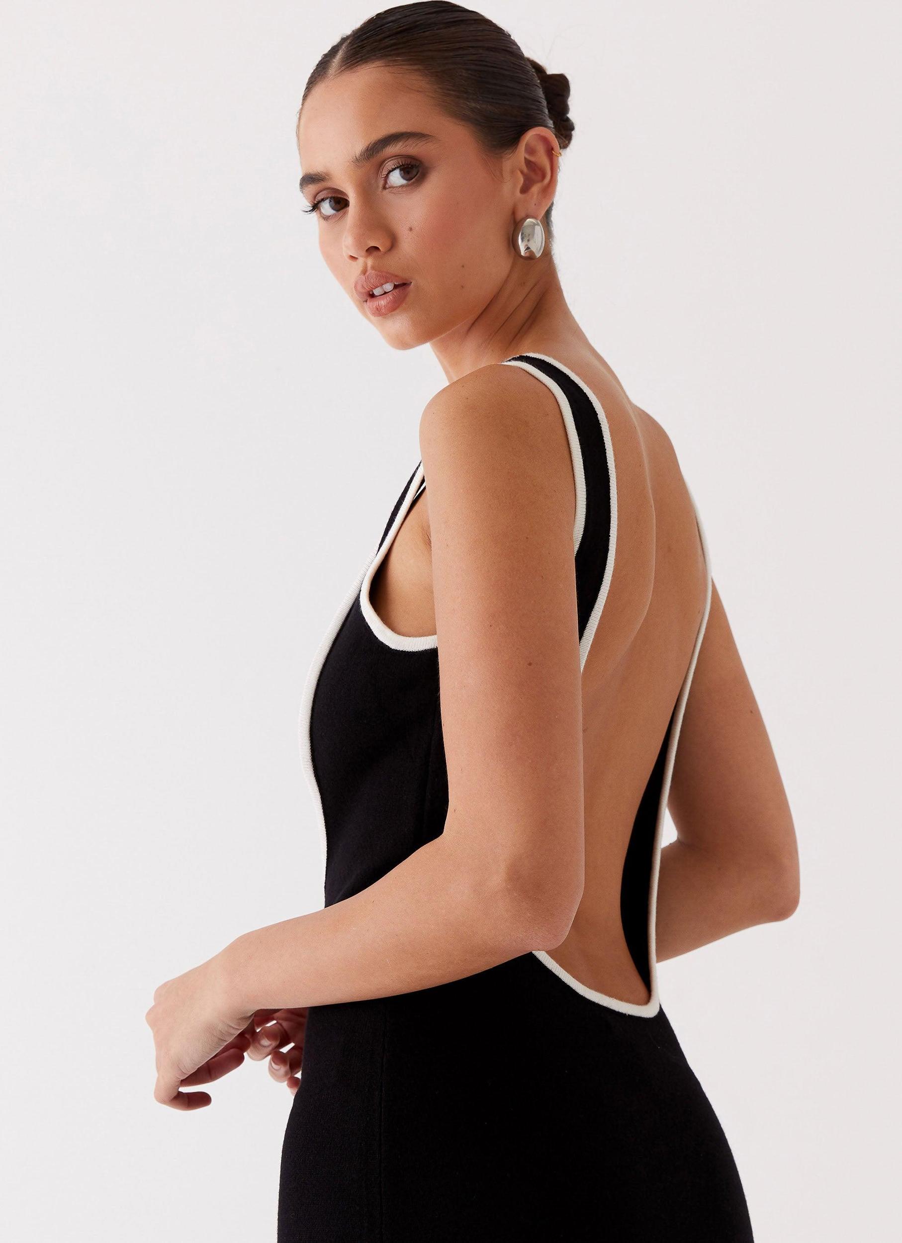 Lost In Paris Knit Maxi Dress - Black Product Image