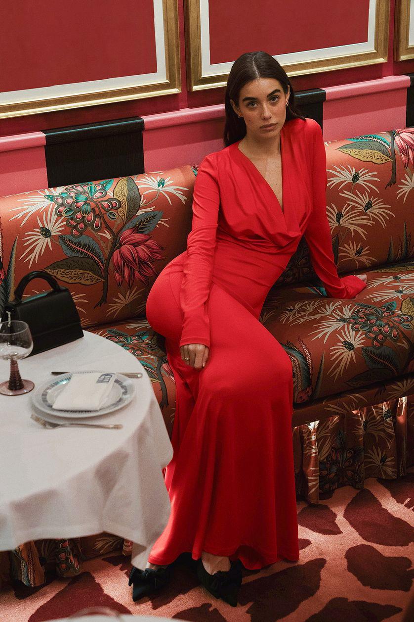 Draped Maxi Dress Product Image