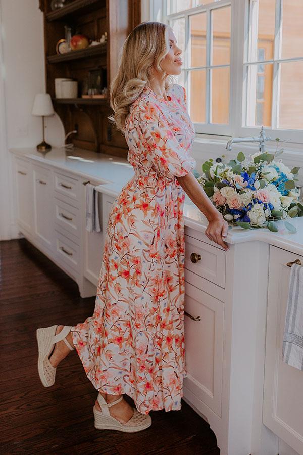 Bellini's Please Floral Midi Dress Product Image