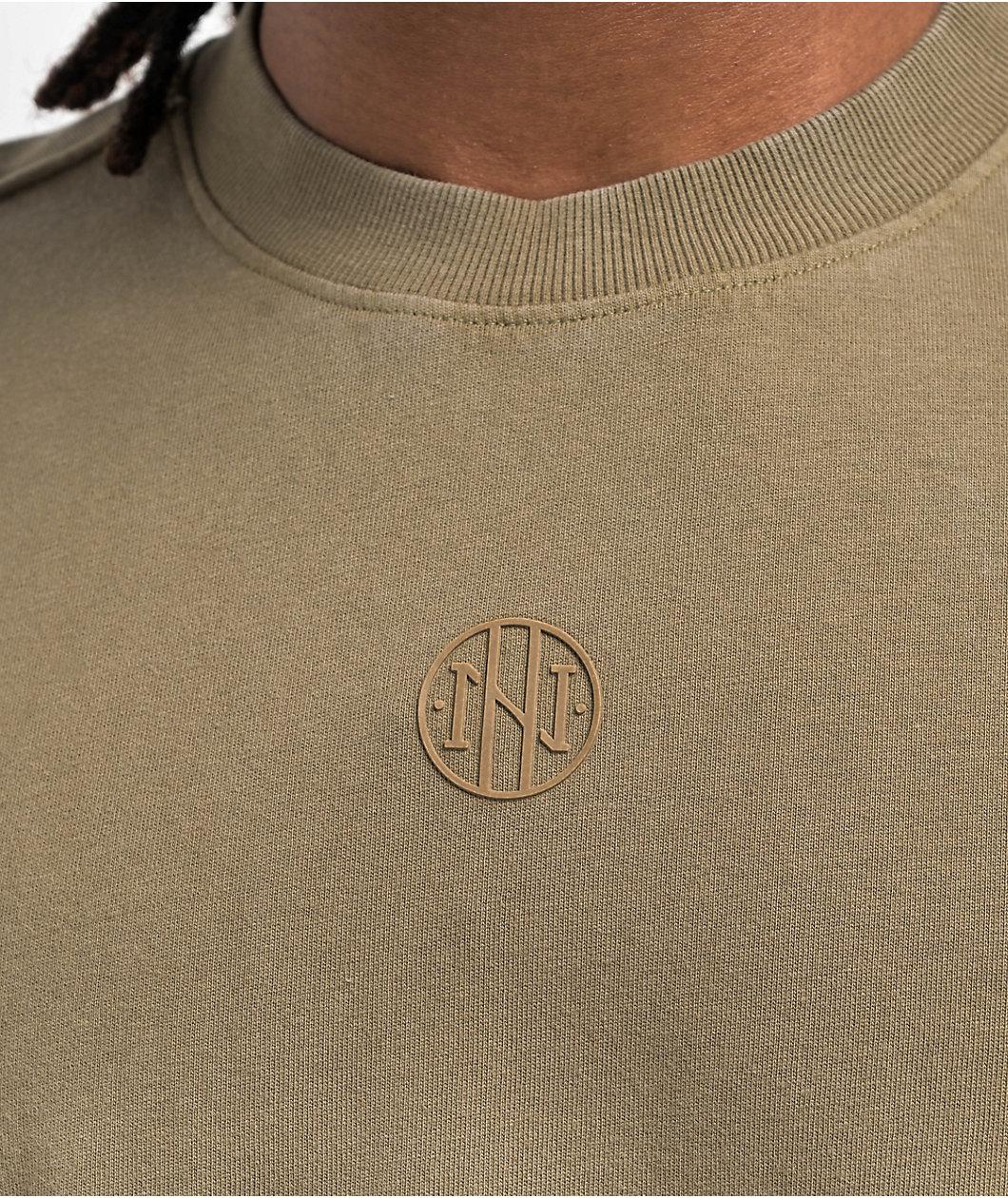 Ninth Hall Fundamentals Raw Olive Green Boxy T-Shirt  Product Image