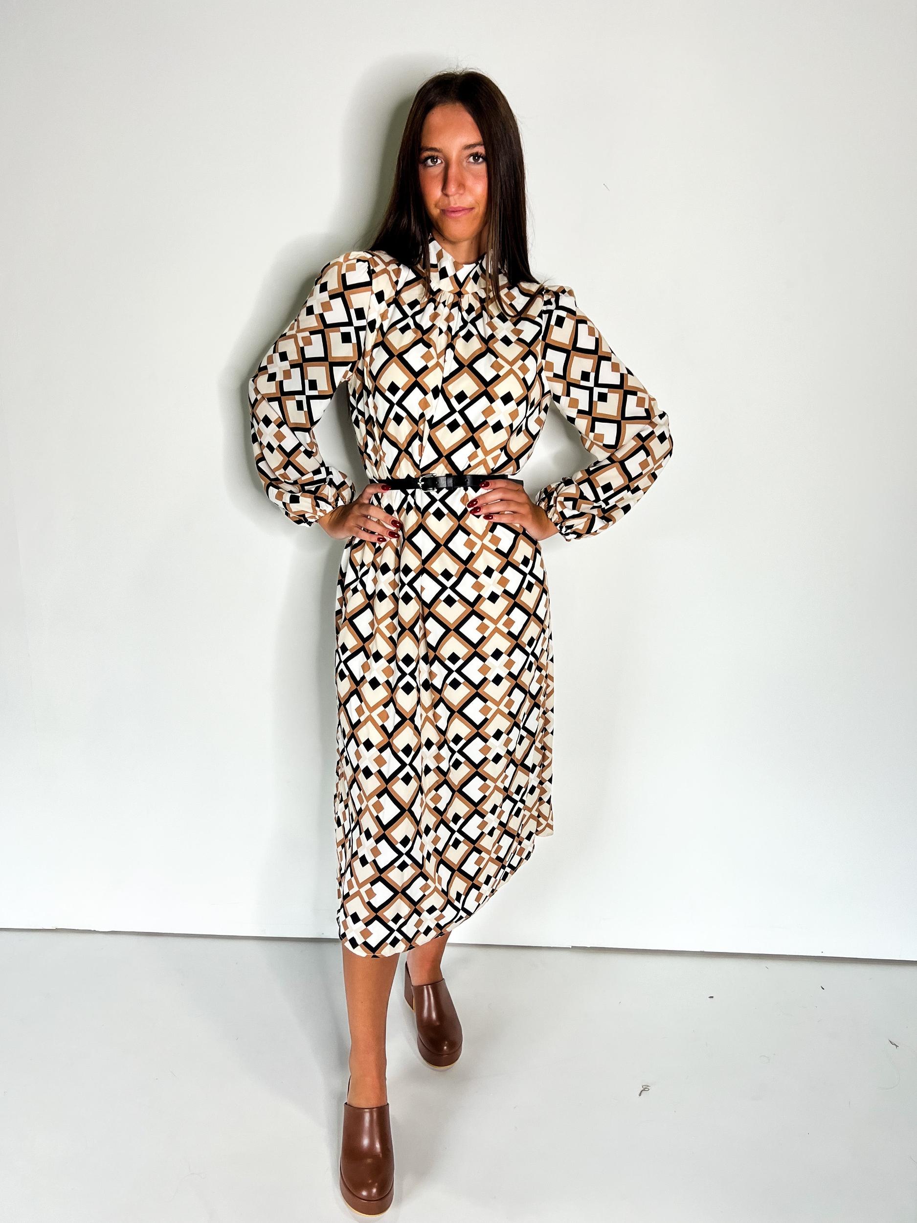 Gia Printed Midi Dress Product Image