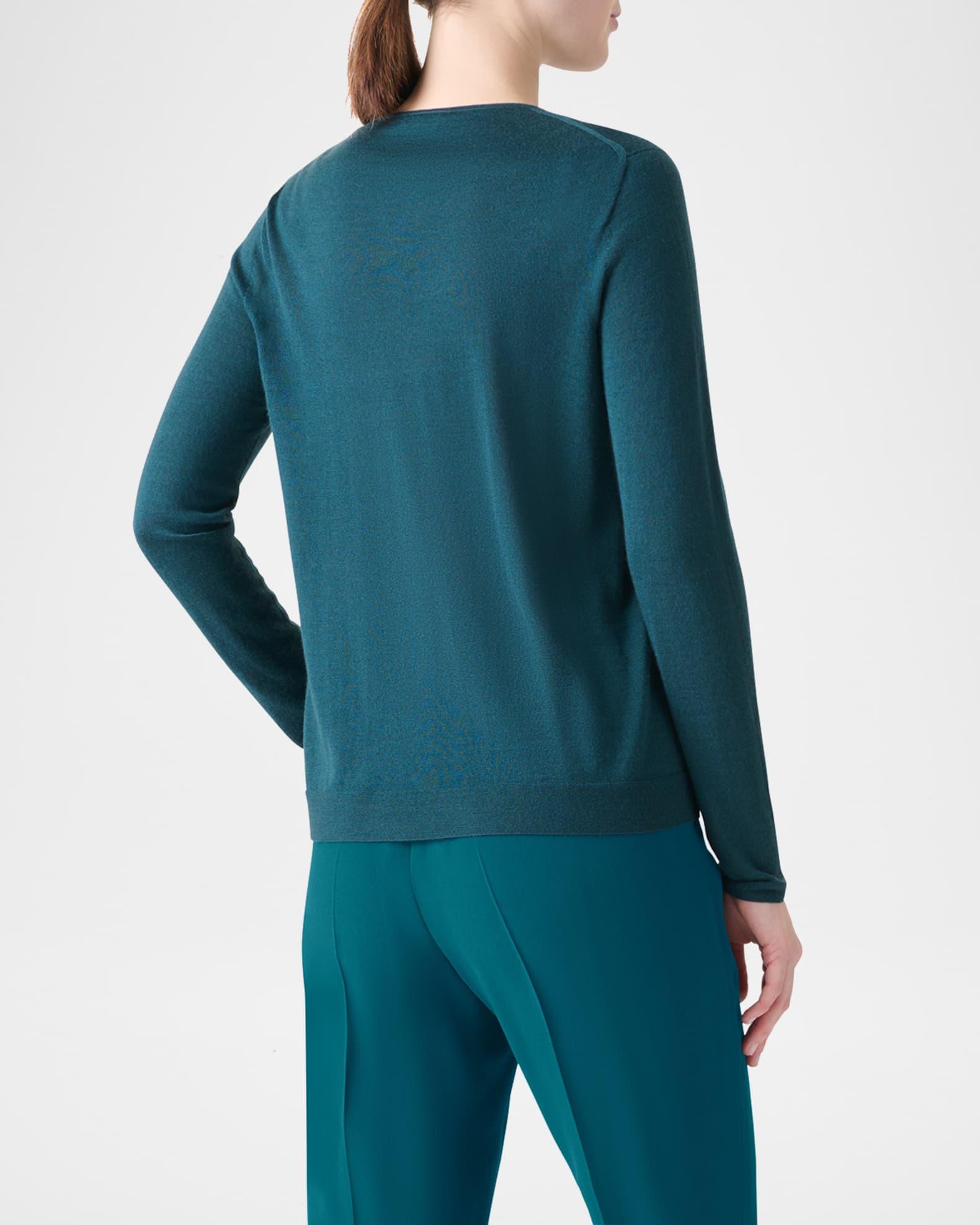 Cashmere-Silk Fine Gauge Seamless Knit Sweater Product Image