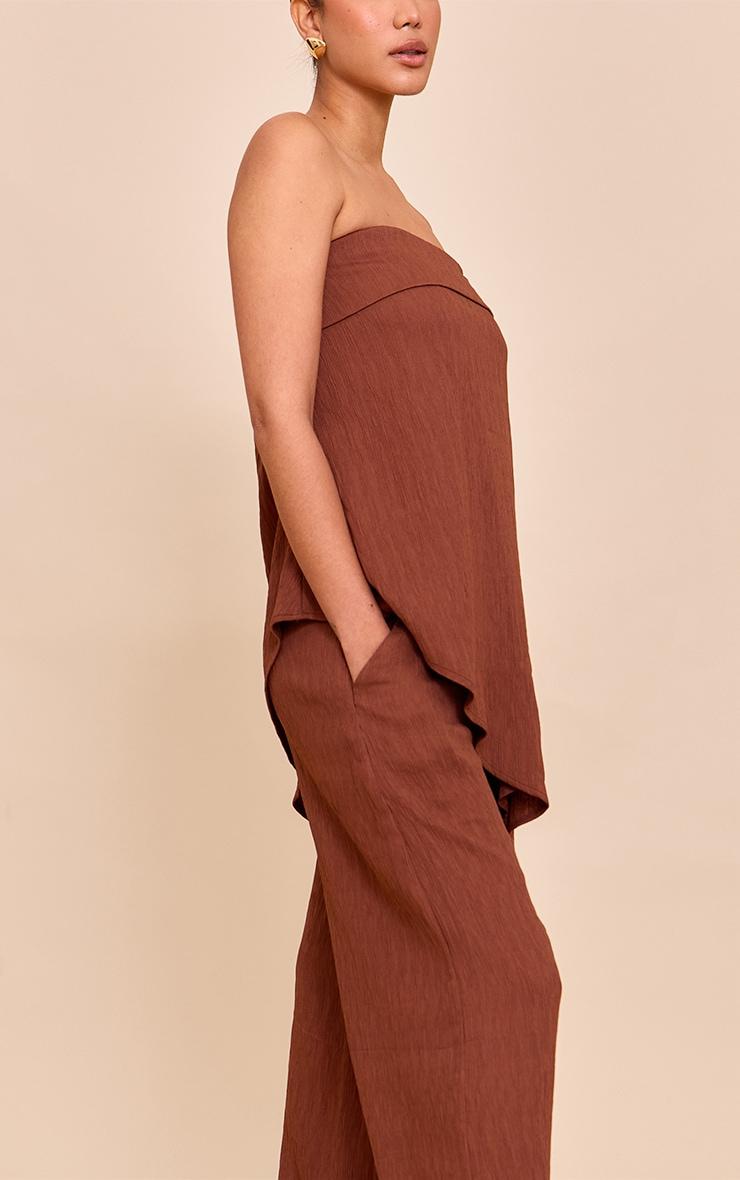  Chocolate Textured Wide Leg Pant Product Image
